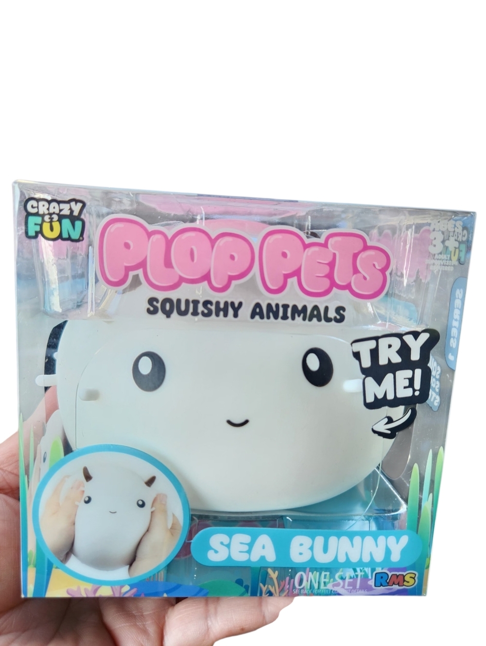 Plop Pets Sea Bunny Squishy Toy - White by
